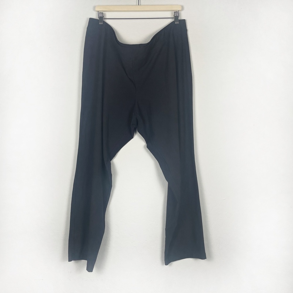 Eileen Fisher Pull‎ On Stretch Pants Viscose Blend Gray Size 3X